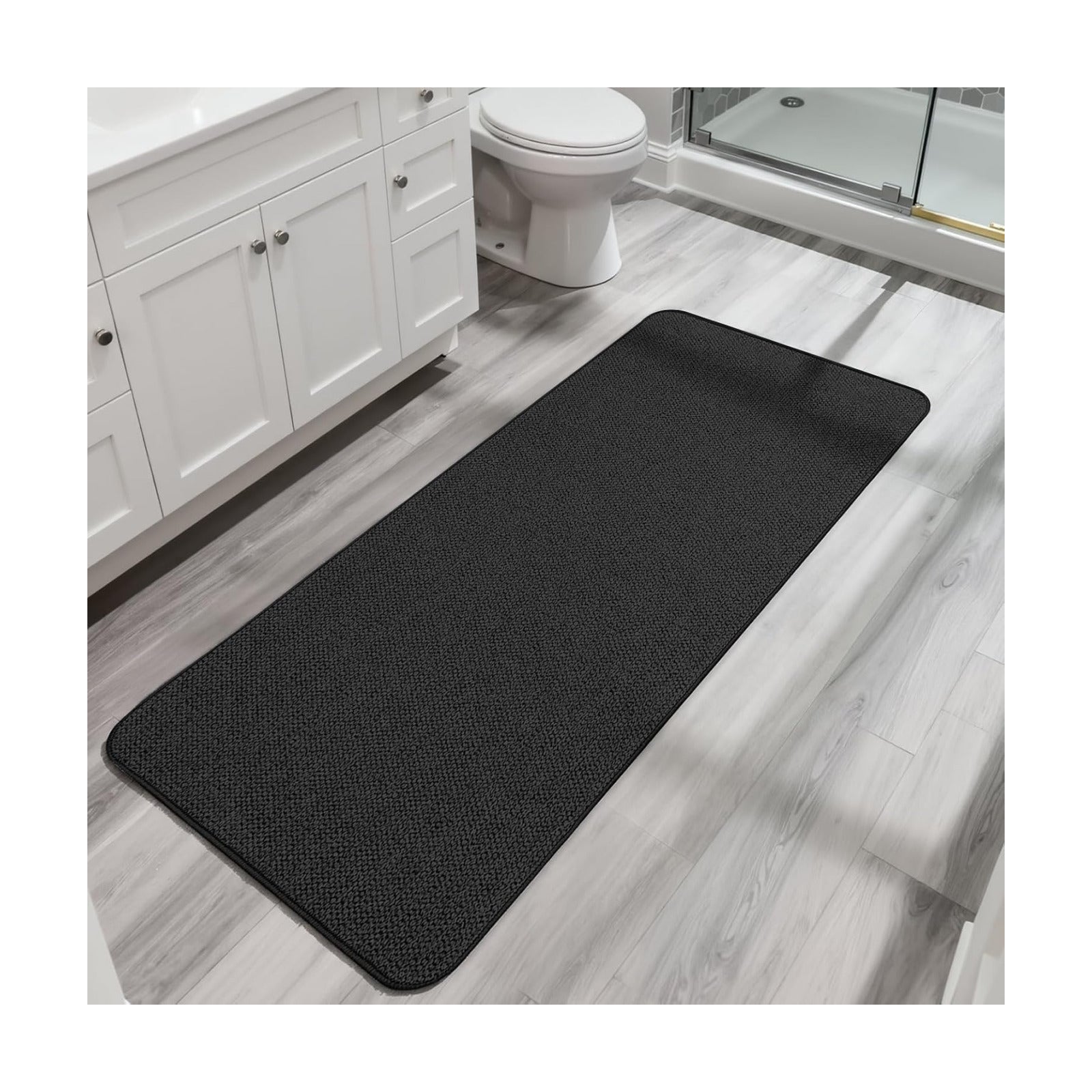 Bath Mat,Ultra Thin Bathroom Runner Rugs,Large Bath Mats for Bathroom,Quick Dry,Non-Slip,Machine Washable,Low Pile,Bath