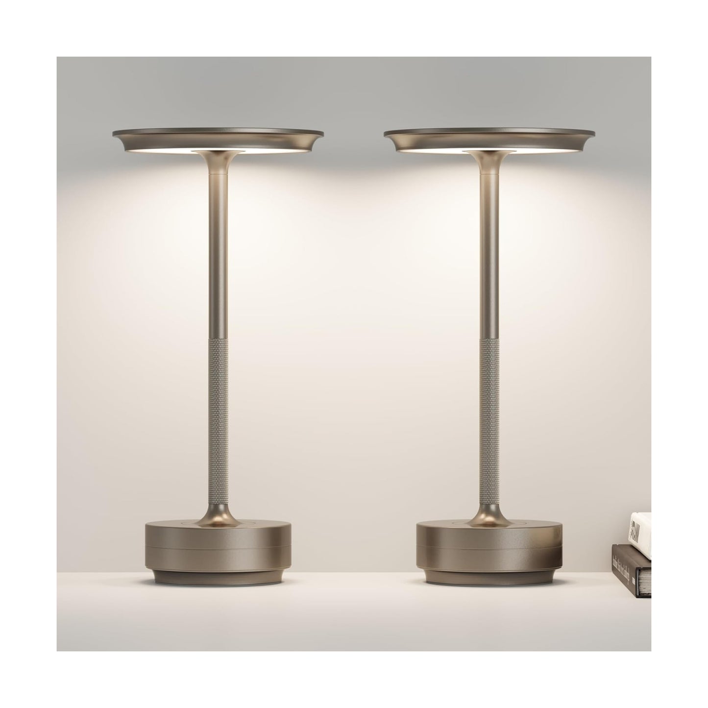 Cordless Table Lamp Set of 2,USB-C Battery-Operated Table Lights | Rechargeable Built-in 5000mAh Outdoor Waterproof