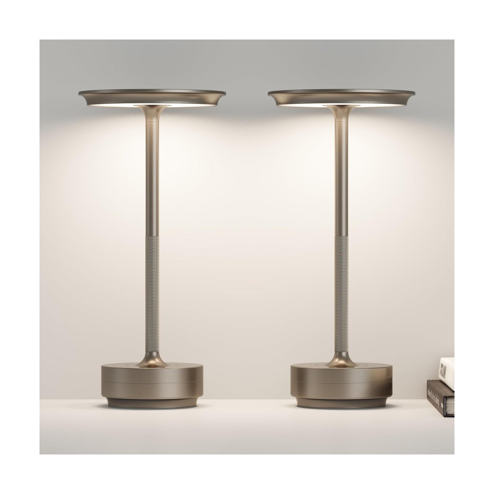 Cordless Table Lamp Set of 2,USB-C Battery-Operated Table Lights | Rechargeable Built-in 5000mAh Outdoor Waterproof