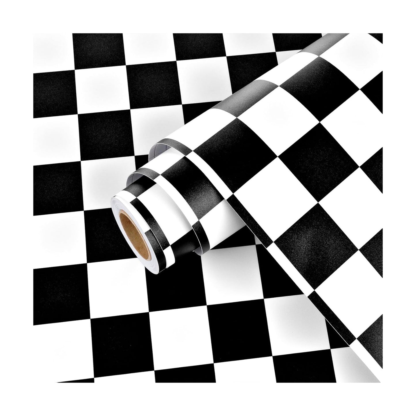White Checkered Wallpaper Modern Geometric Peel and Stick Wallpaper Lattice / 15.8 x 236 / Black