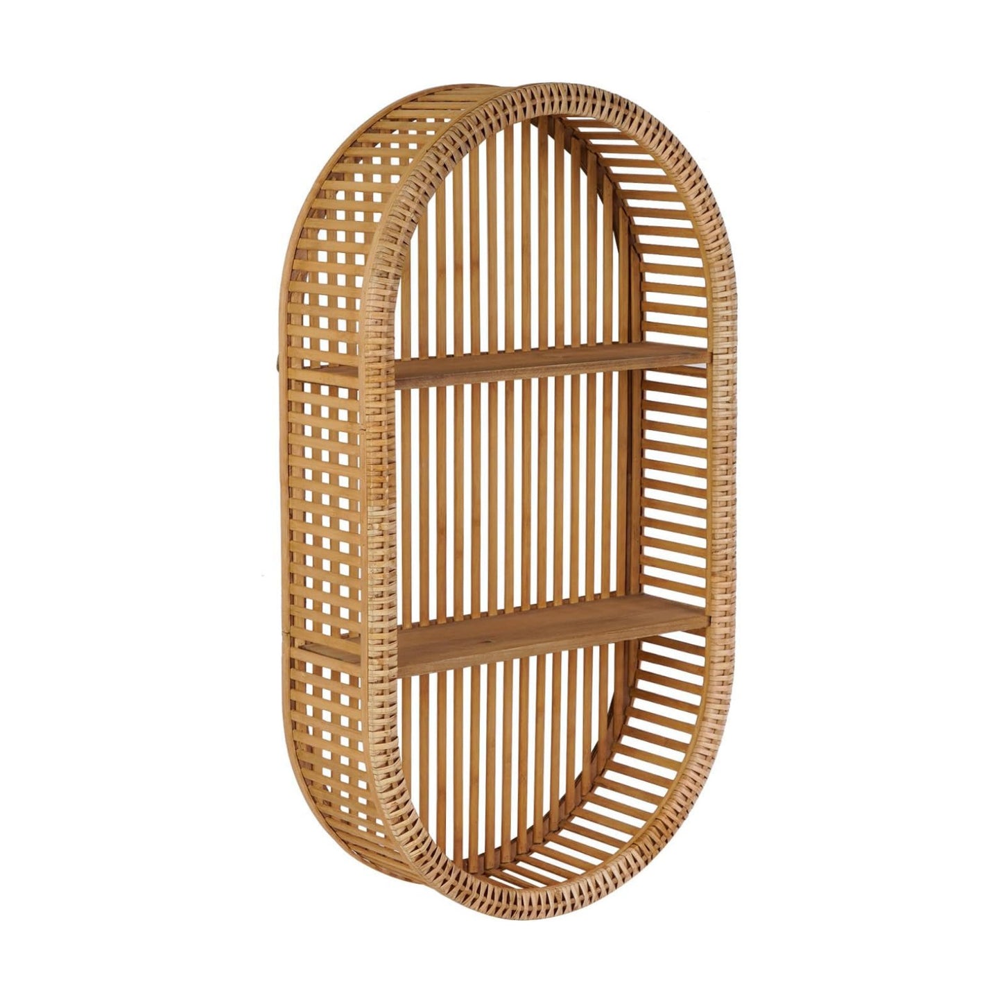3 Tier Boho Oval Floating Shelf Handcraft Hanging Shelves