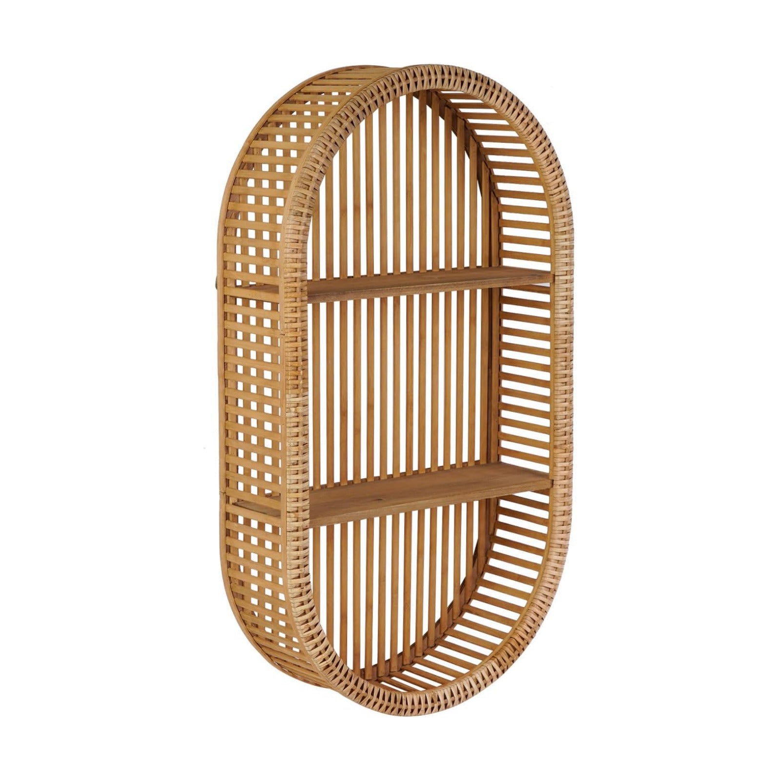 3 Tier Boho Oval Floating Shelf Handcraft Hanging Shelves