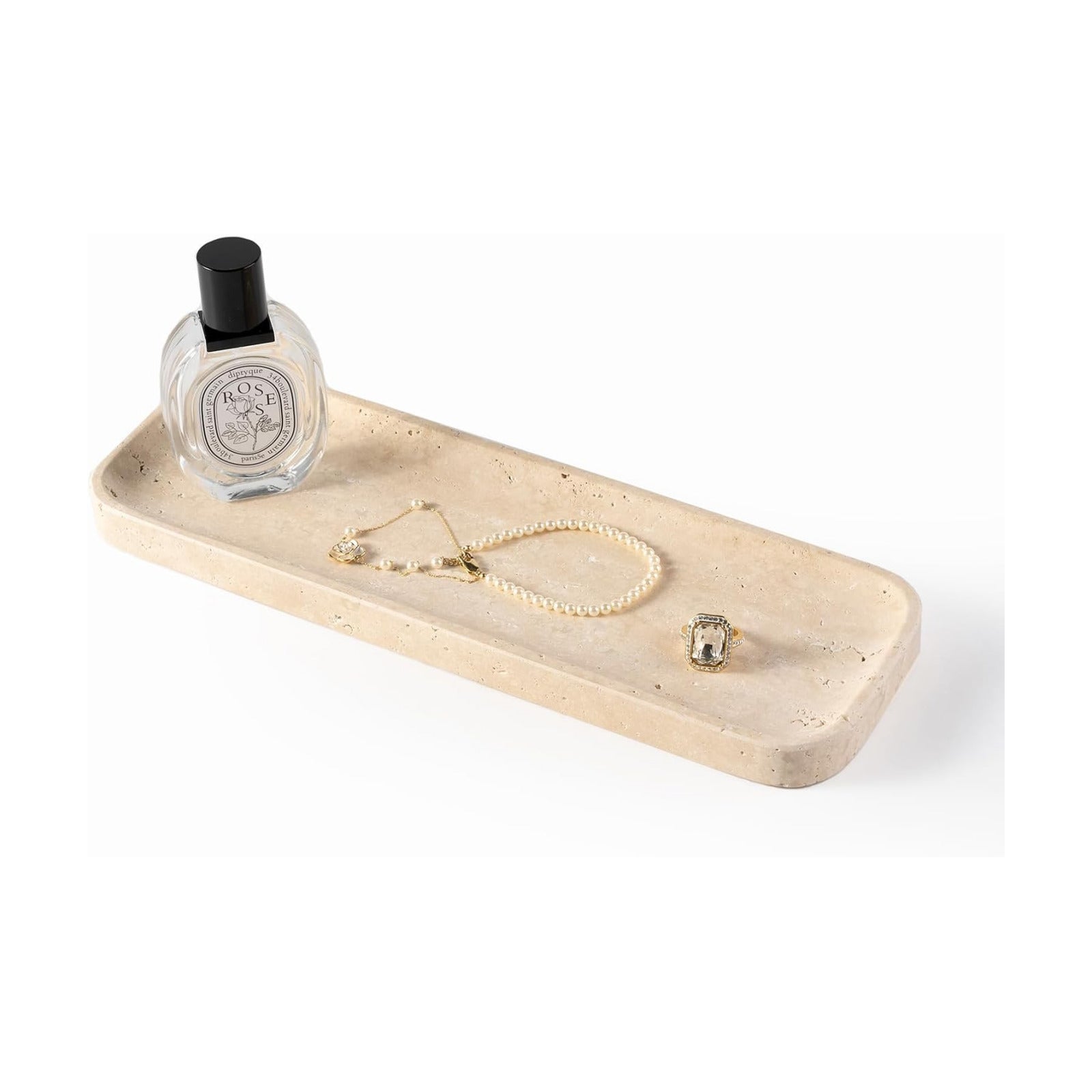 Stone Tray / Marble Tray / 12 x 4 / Travertine / Natural