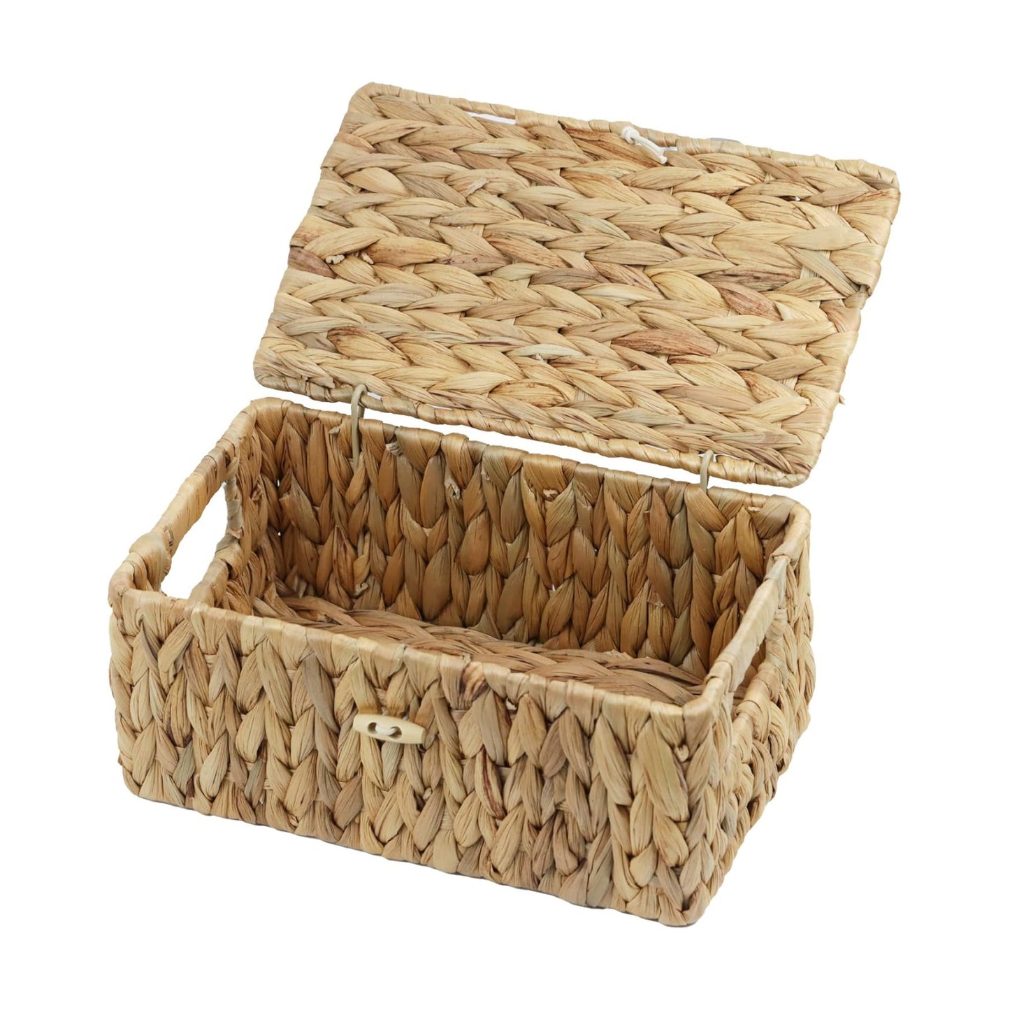 Wicker Basket / Rectangular Woven Basket / Small / Natural