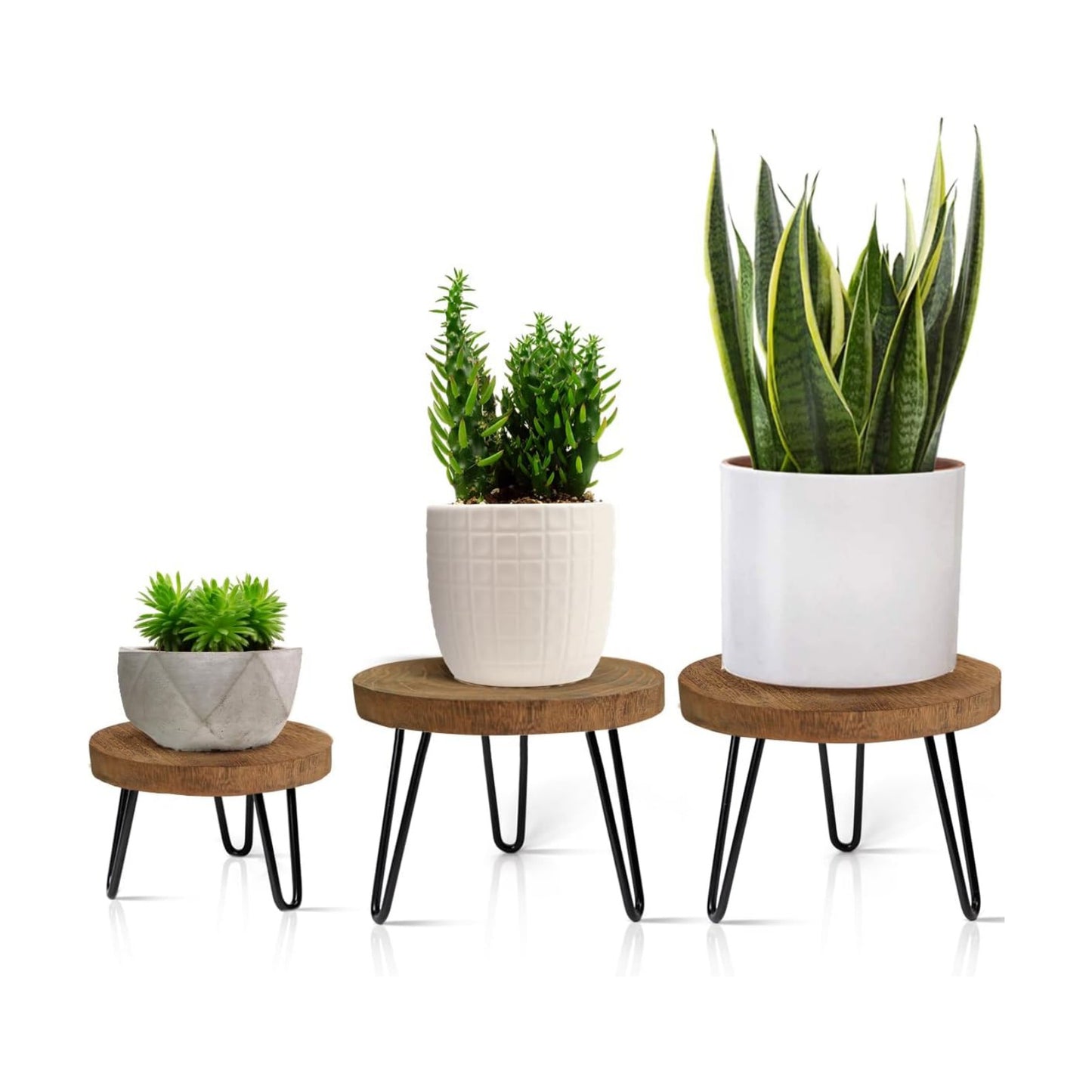 Plant Stand Indoor Outdoor, Wooden plant Stool, Mid Century Plant Stand for Indoor Plants, Wood Modern Plant Holder