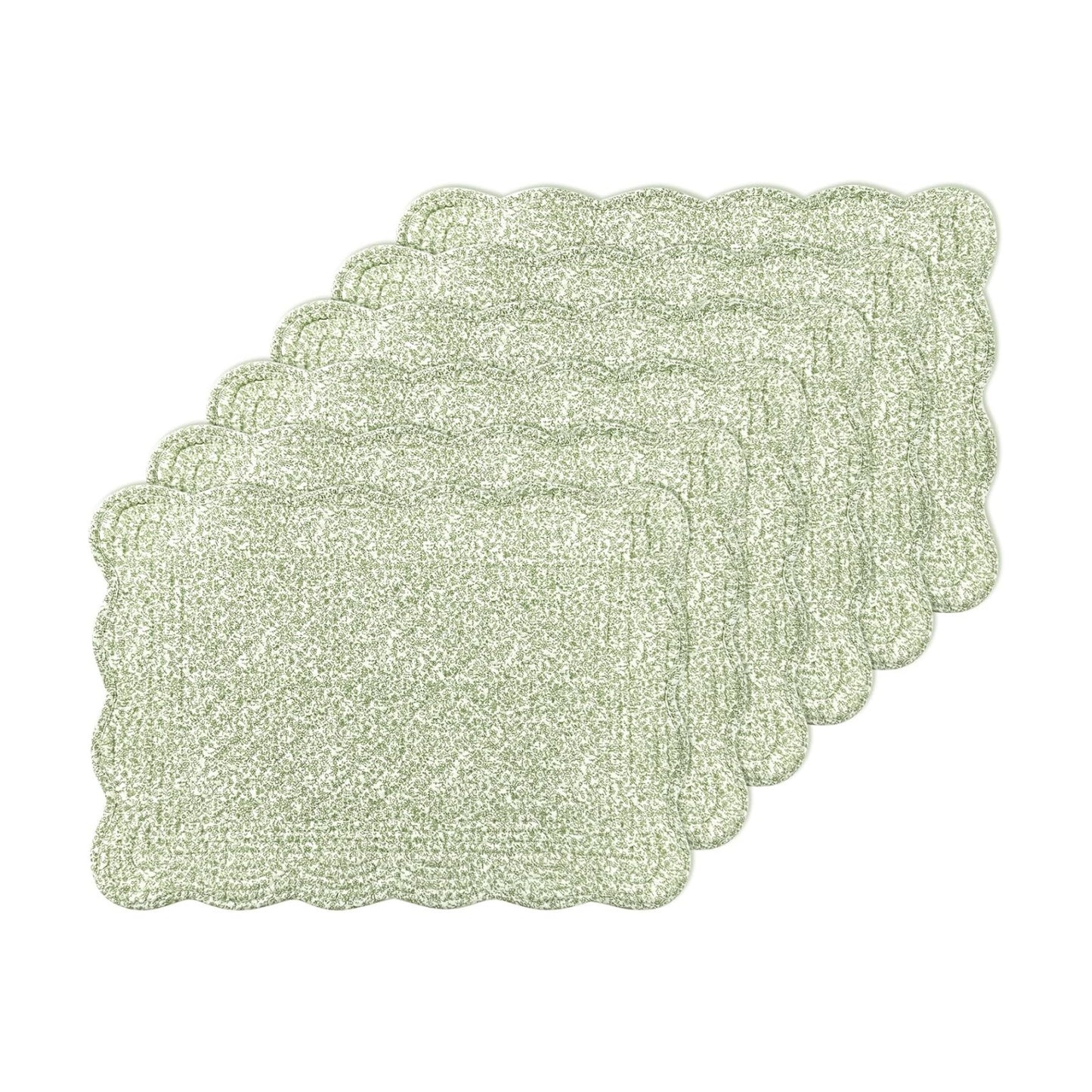 6 PC Quilted Placemats, 18"X13"Extra Large Cotton Placemats Set of 6, 100% Cotton Fabric Washable Cloth Table Mats for