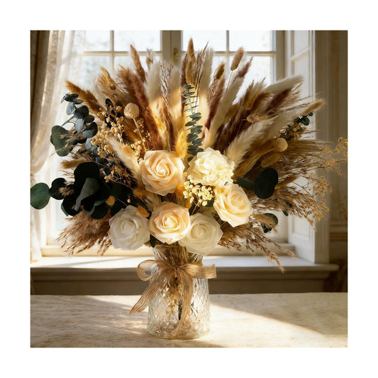 Vase Boho Home Decor Bouquet Bunny Tails Dried / Natural / Set of 101