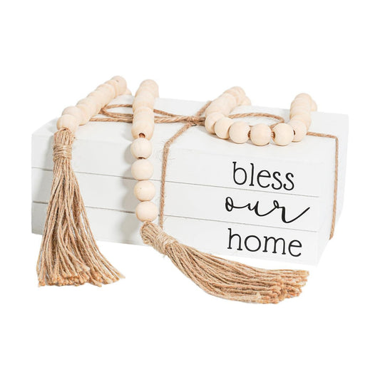 Wooden Faux Book for Decoration / Bless Our Home