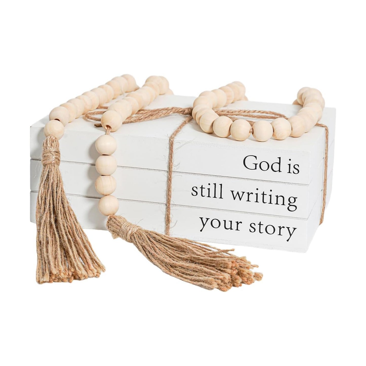 Wooden Faux Book for Decoration / God Is Still Writing Your Story