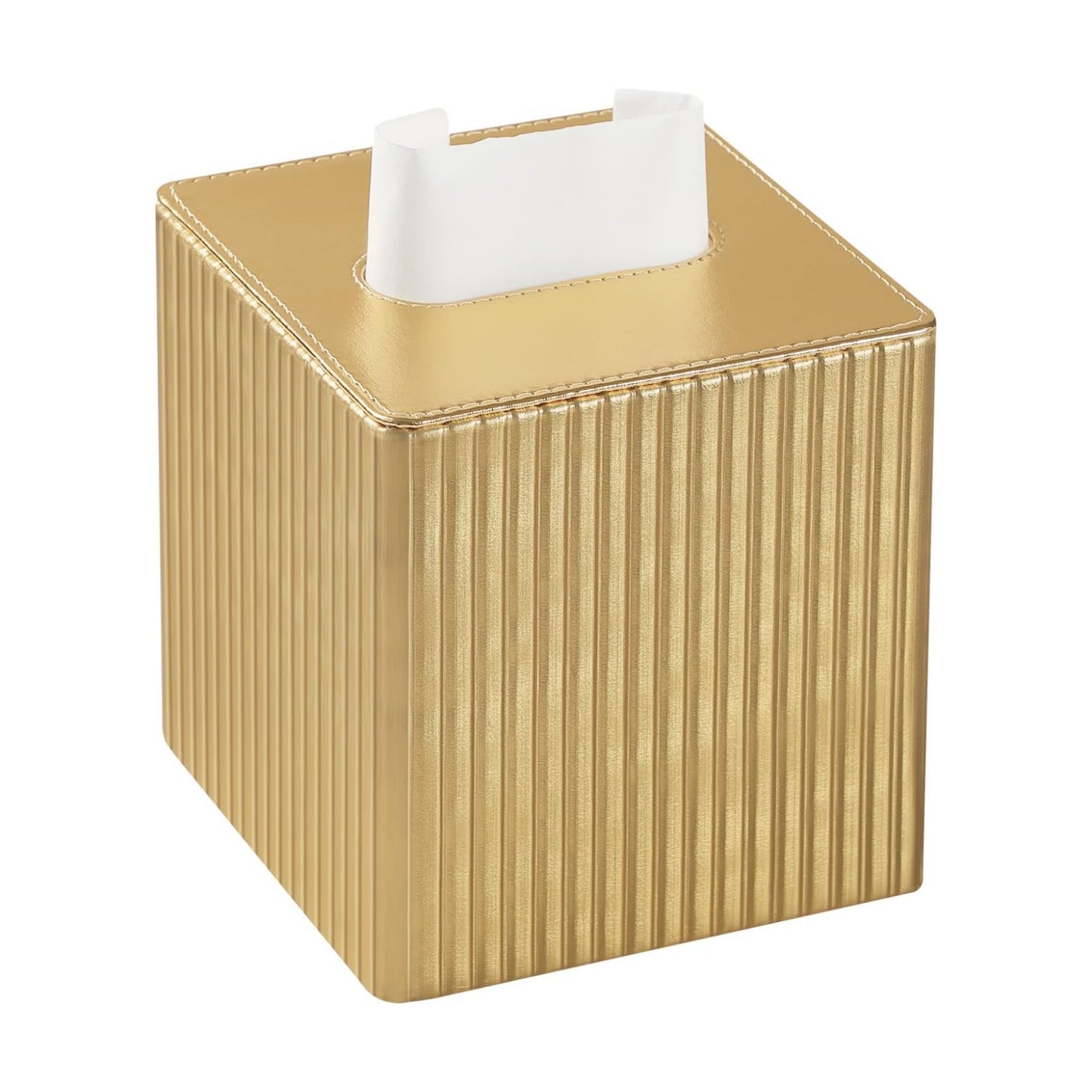 Cube Tissue Box Holder / Gold / Square