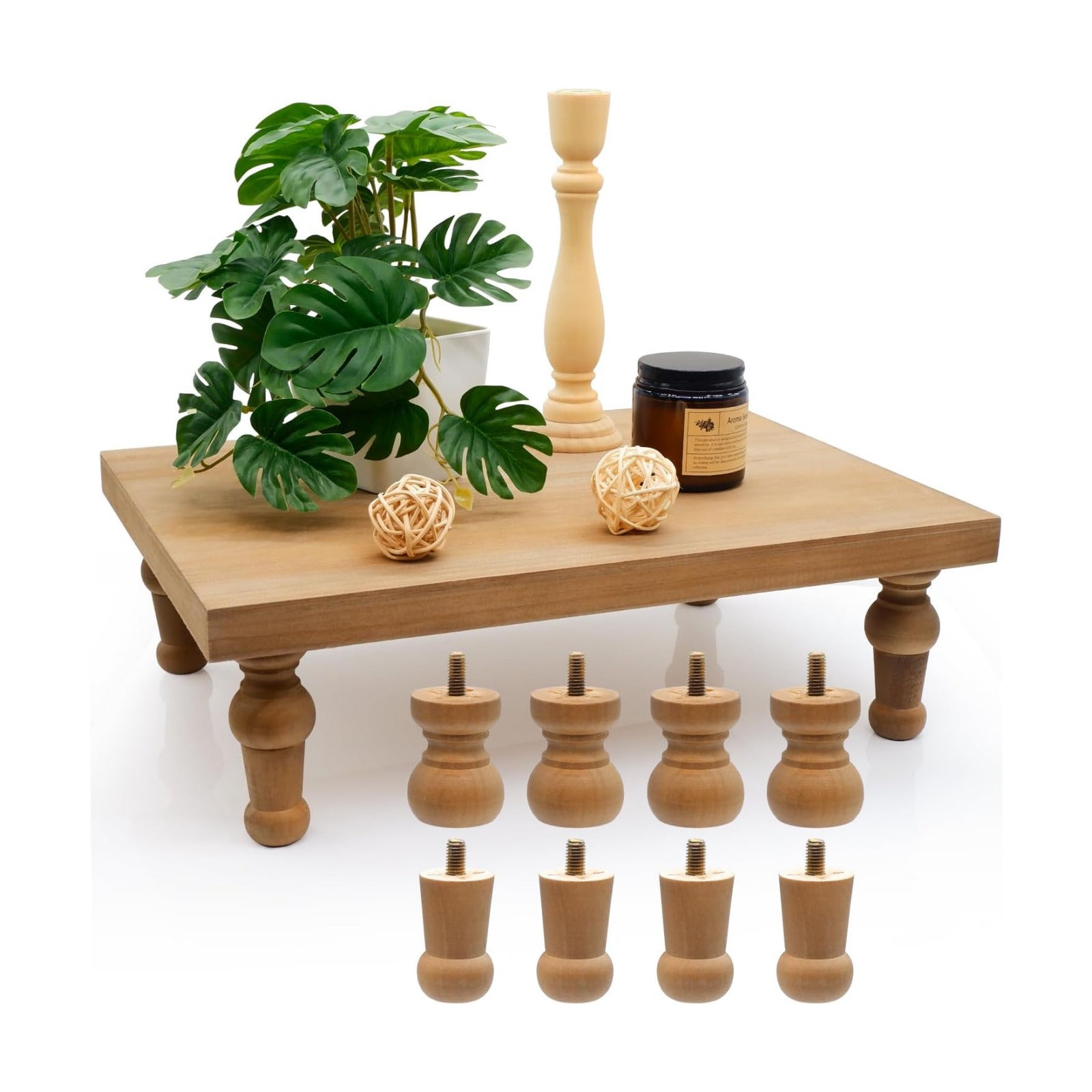 Farmhouse Pedestal Stand / Wood