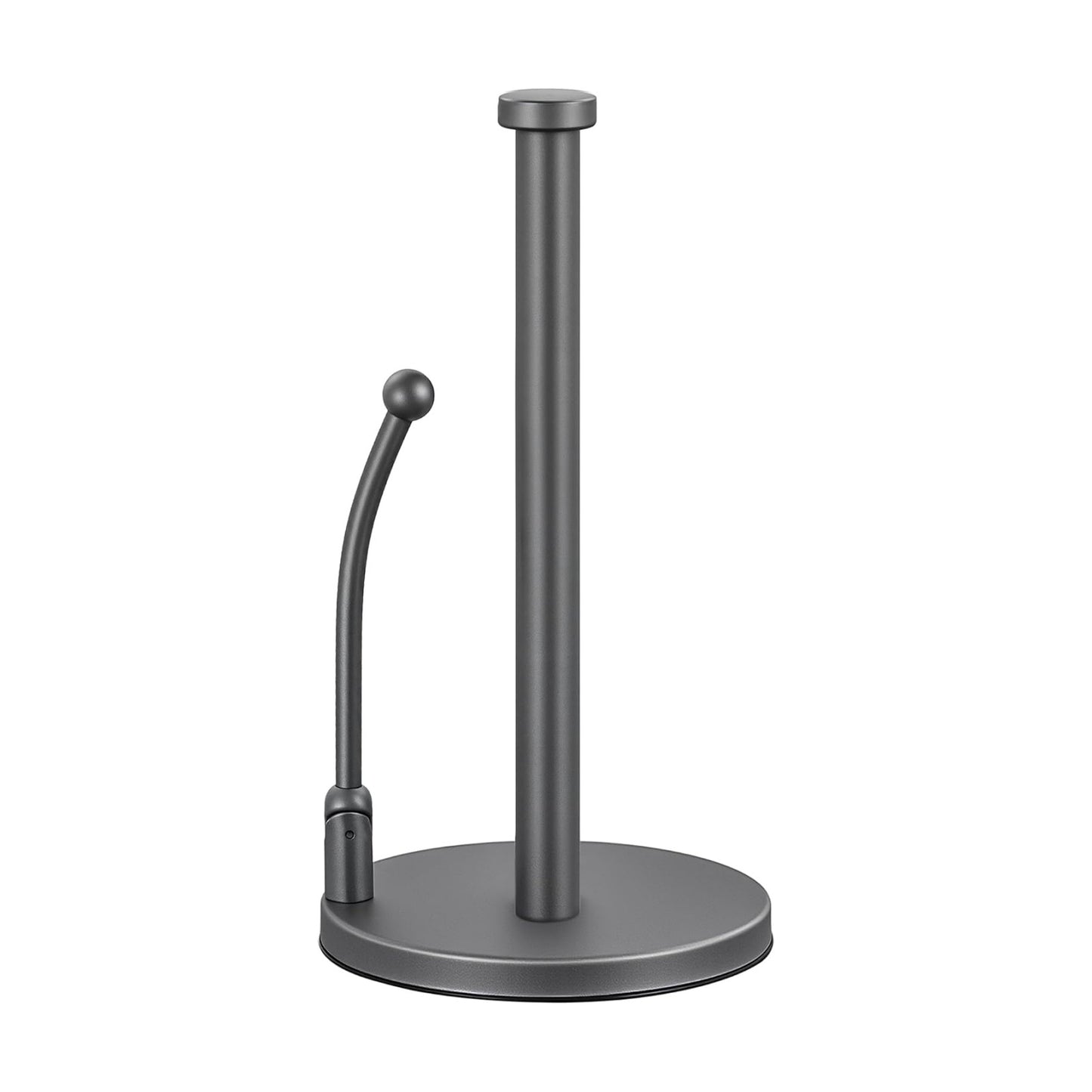 SMARTAKE Paper Towel Holder Countertop, Non-Slip Weighted Base, Gray | Freestanding Kitchen Roll Dispenser, Rustproof