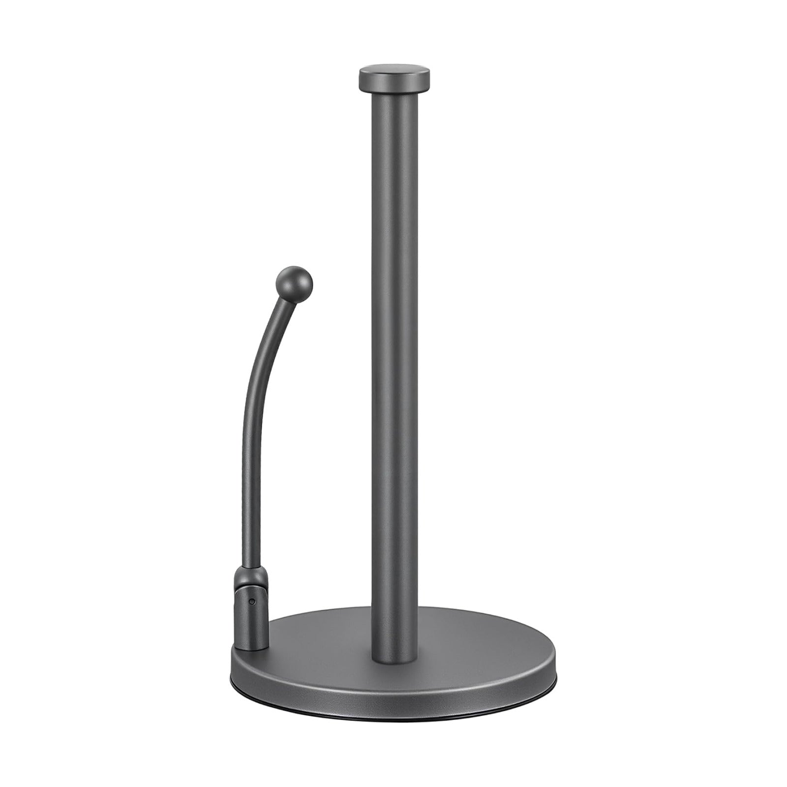 SMARTAKE Paper Towel Holder Countertop, Non-Slip Weighted Base, Gray | Freestanding Kitchen Roll Dispenser, Rustproof