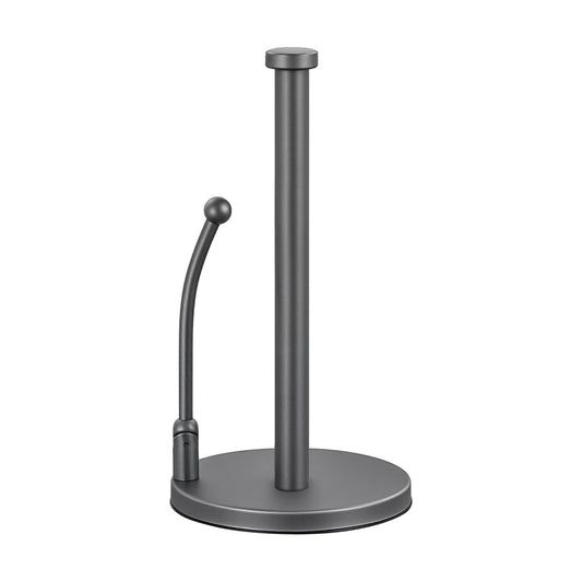 SMARTAKE Paper Towel Holder Countertop, Non-Slip Weighted Base, Gray | Freestanding Kitchen Roll Dispenser, Rustproof