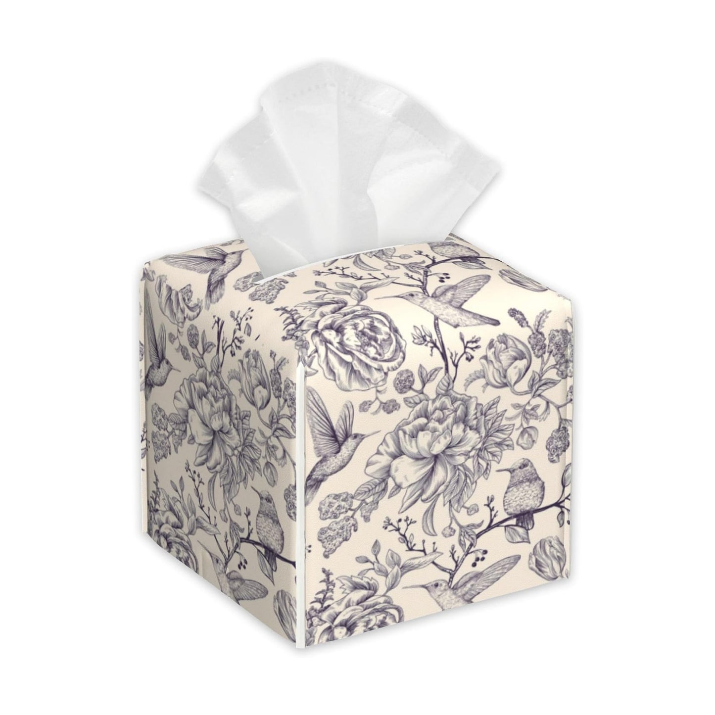 Tissue Box Cover / Vintage Flowers