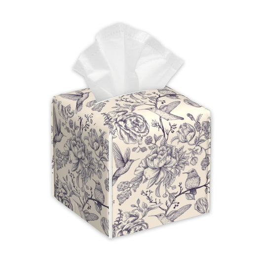 Tissue Box Cover / Vintage Flowers