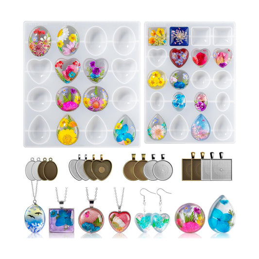 Cabochon Gems Resin Molds / Set of 16