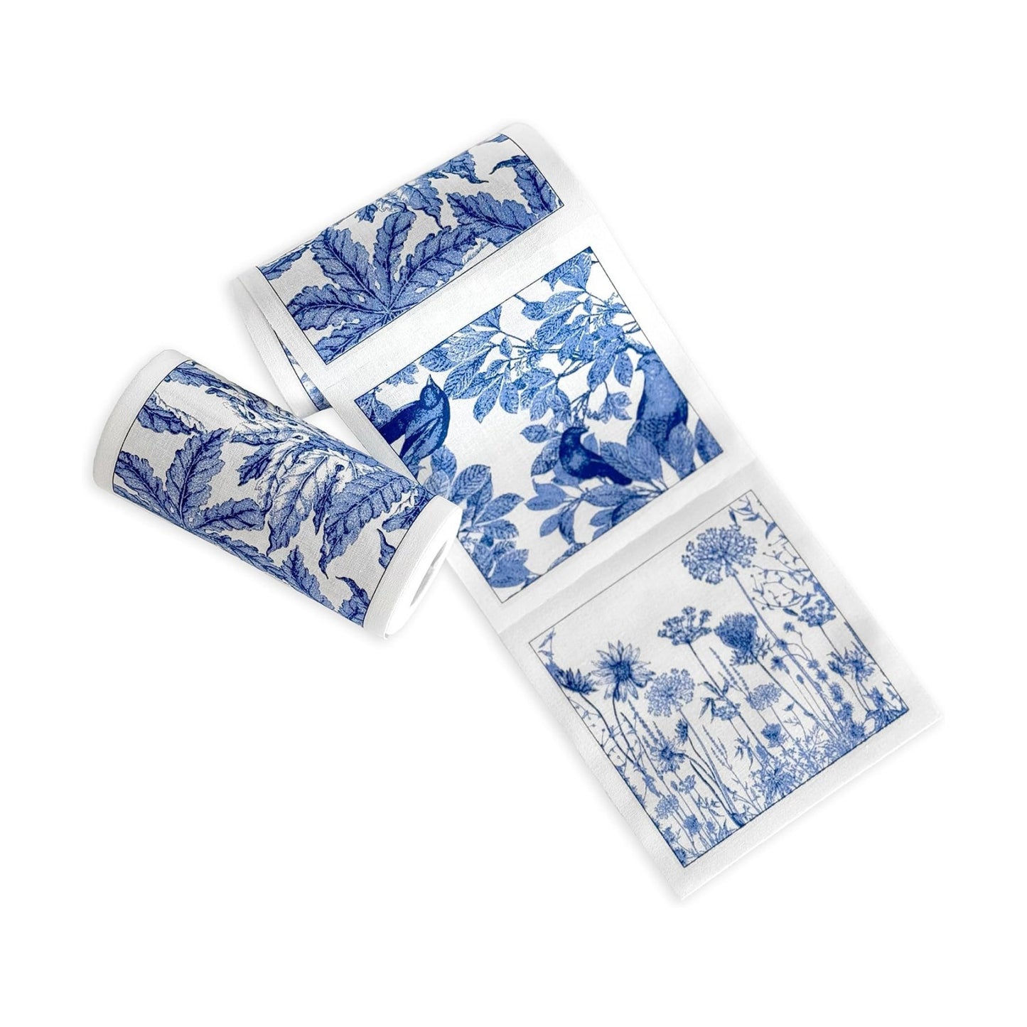 Botanicals Cocktail Napkin Roll of 50 | 100% Cotton Quick Dry Reusable | Perfect for Home, Dining, Birthday, Gifts