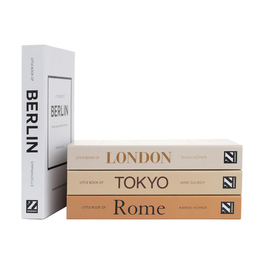 Not Real Books / Mocha_medium / Set of 4