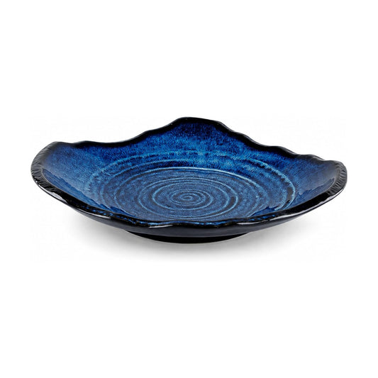 Porcelain Centerpiece Tray / Blue / 12in