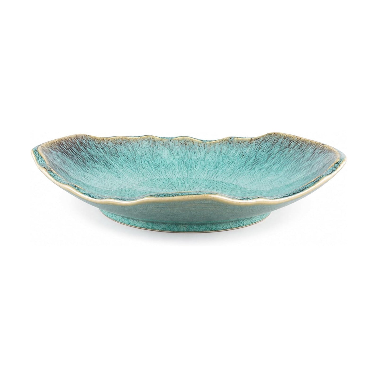 Ceramic Decorative Bowl / Green / 12in