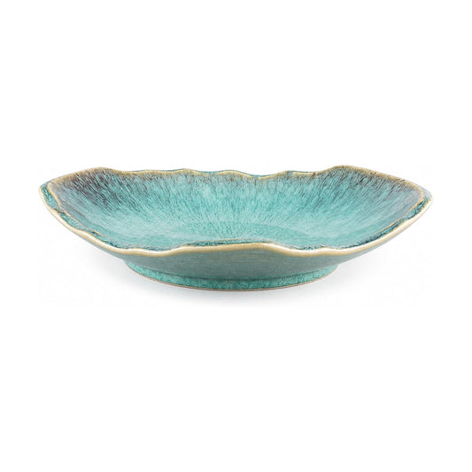Ceramic Decorative Bowl / Green / 12in