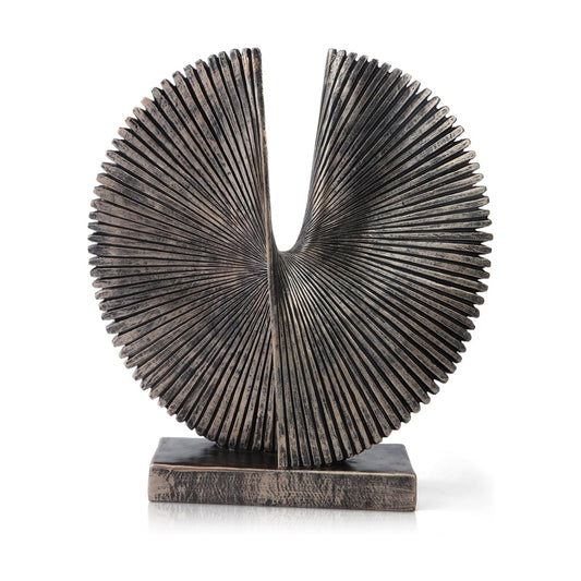 Geometric Home Decor Statues / 12.4"bronze Colored