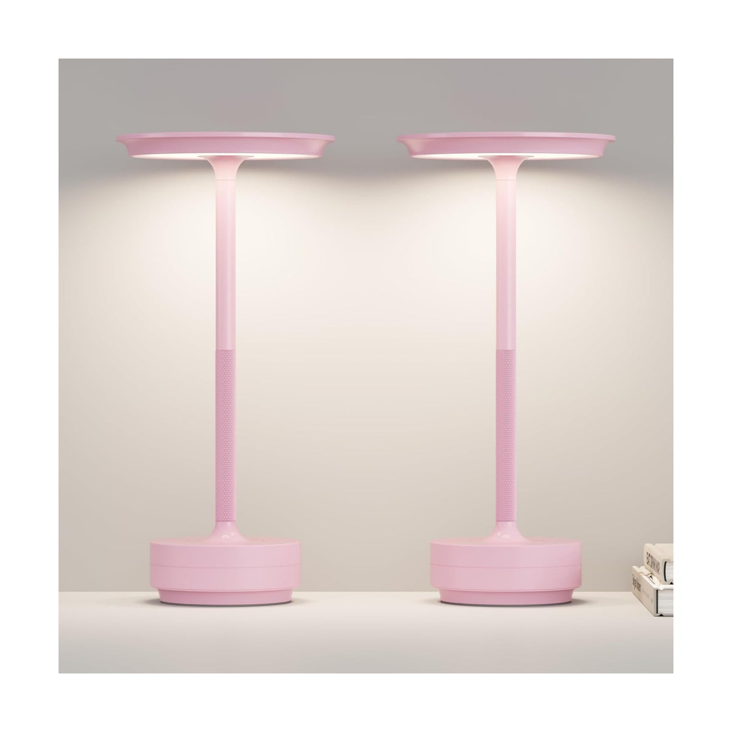 Cordless Table Lamp Set of 2,Rechargeable Battery Powered LED Table Light | Portable Touch Battery Table Lamps with
