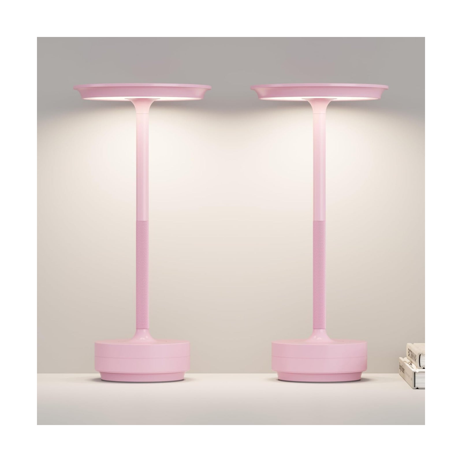 Cordless Table Lamp Set of 2,Rechargeable Battery Powered LED Table Light | Portable Touch Battery Table Lamps with