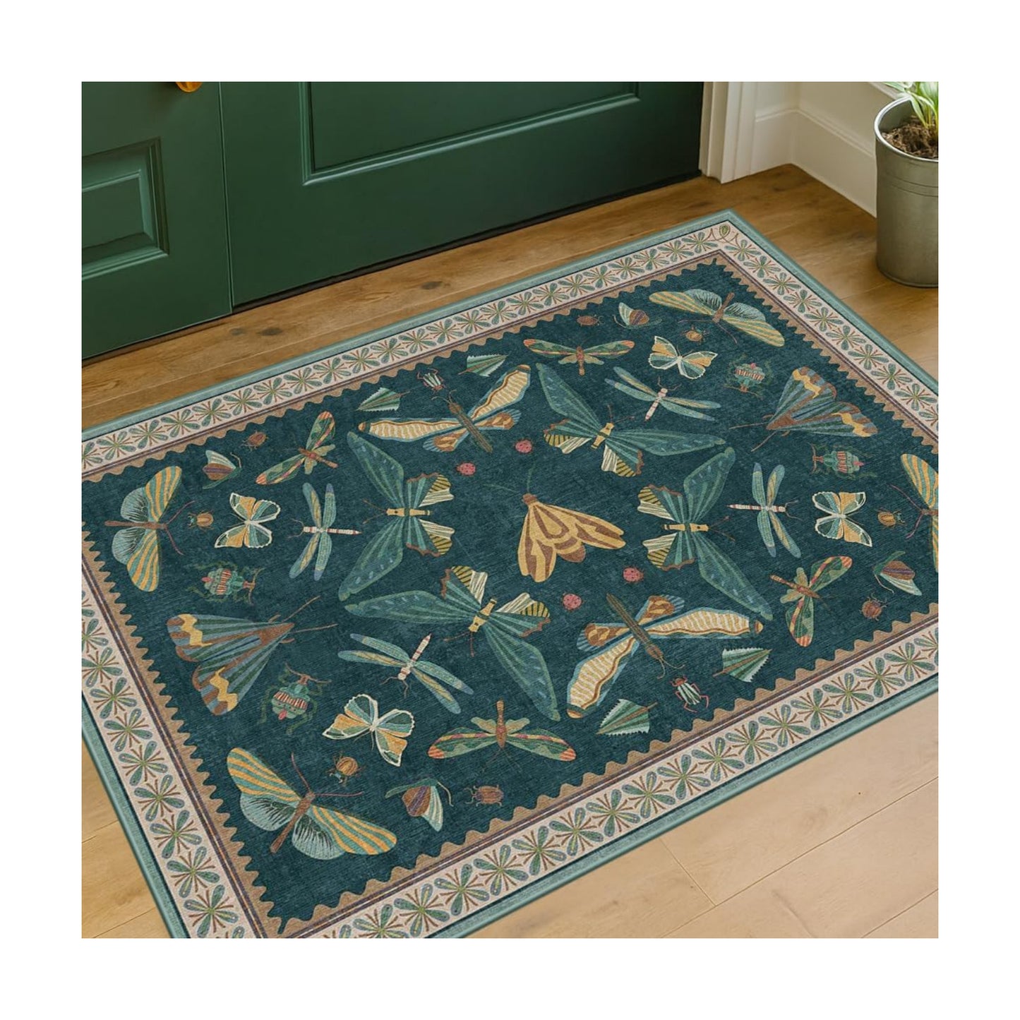 Washable Entry Rugs for Inside House - Non Slip 2x3 Small Rugs for Entryway, Kitchen, Powder Room, Stain & Fade
