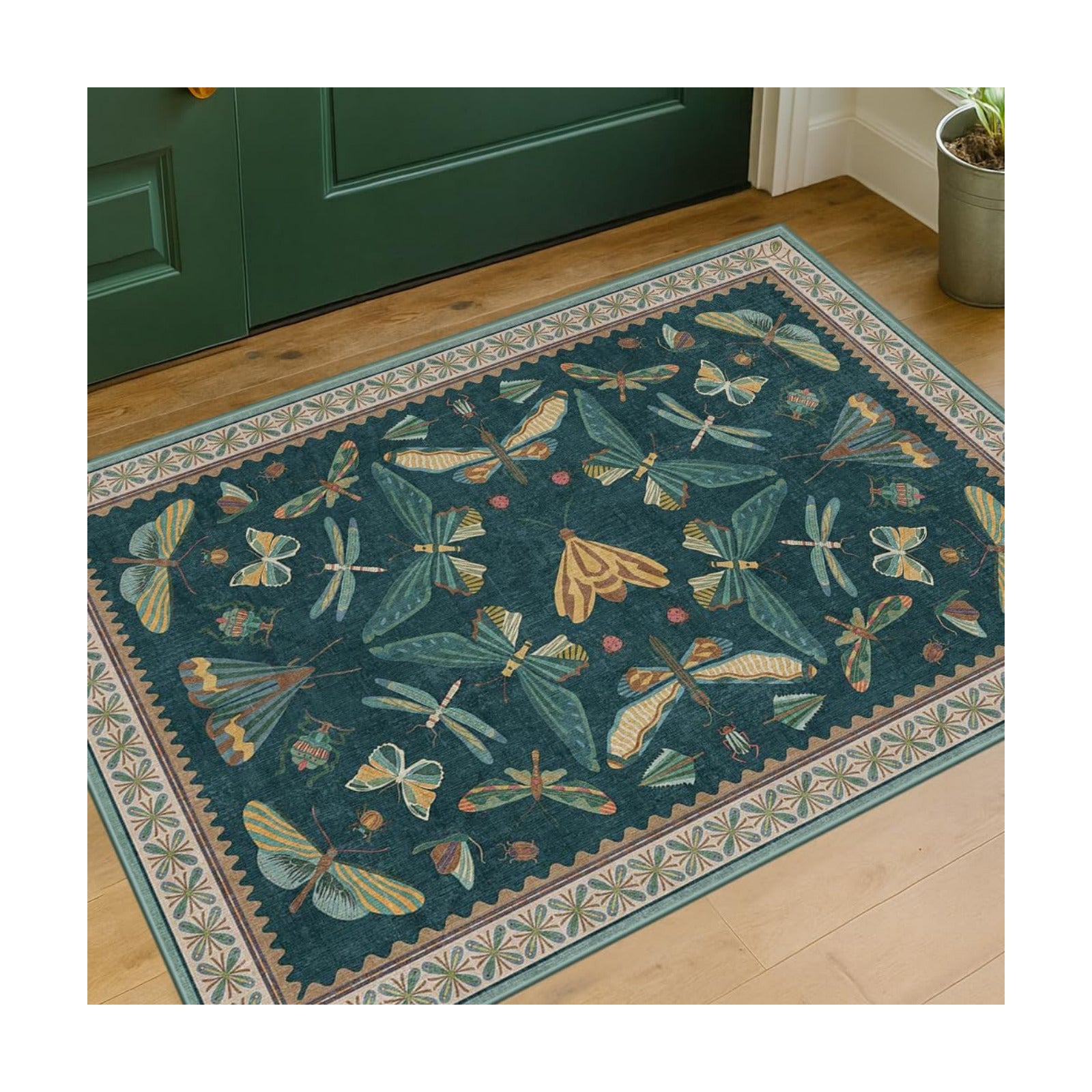 Washable Entry Rugs for Inside House - Non Slip 2x3 Small Rugs for Entryway, Kitchen, Powder Room, Stain & Fade
