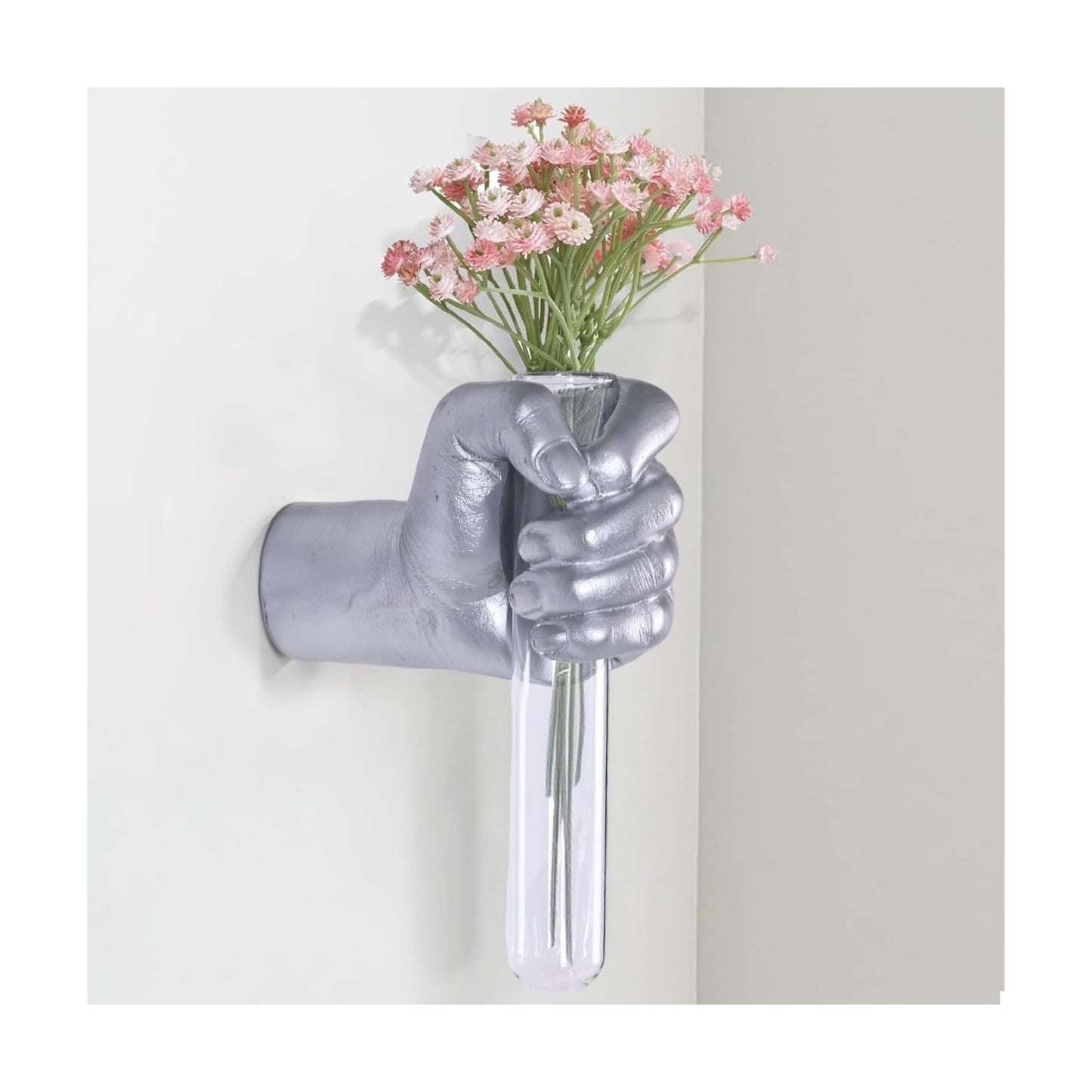 Funky Flower Vase / Silvery