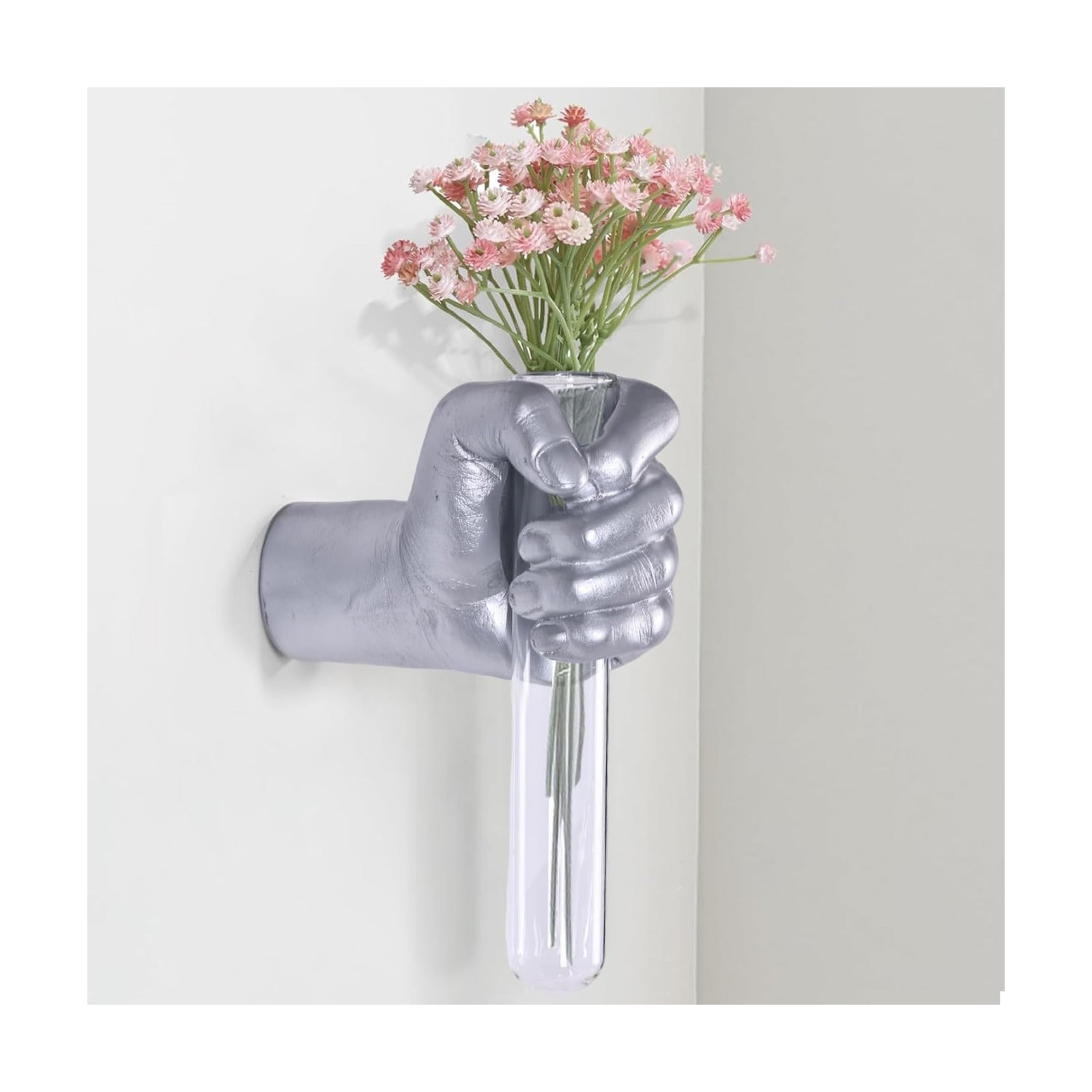 Funky Flower Vase / Silvery
