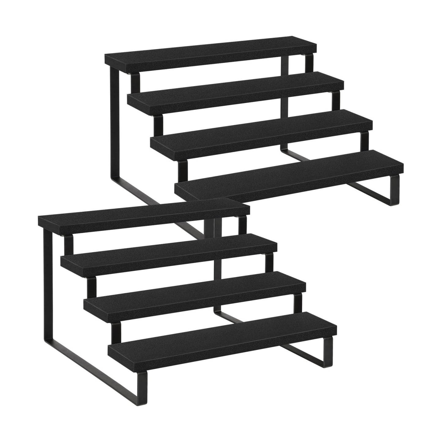 YINMIT Wooden Display Riser Stand, Tiered Perfume and Cologne Organizer Stand, 4 Tier Spice Rack Organizer, Rustic