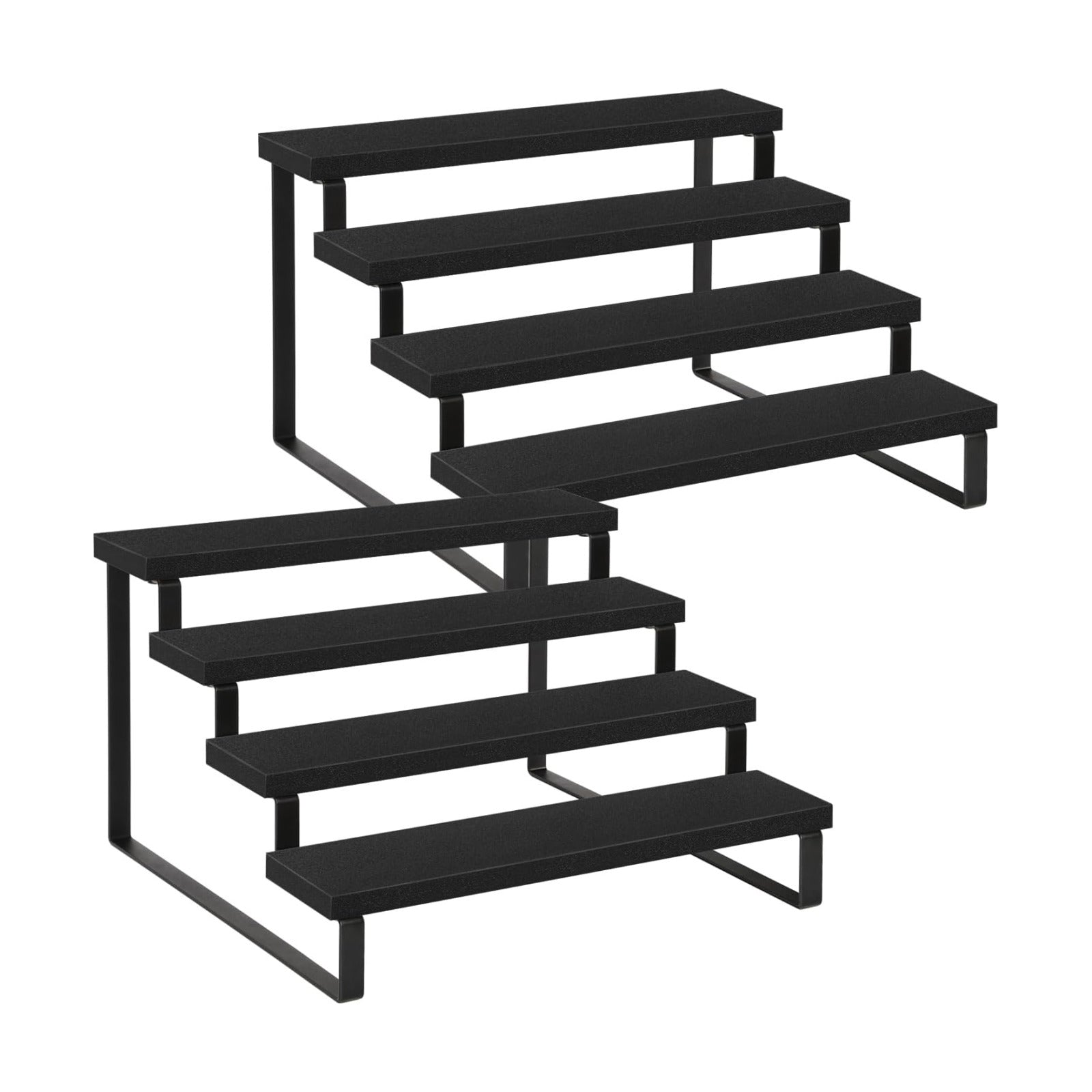 YINMIT Wooden Display Riser Stand, Tiered Perfume and Cologne Organizer Stand, 4 Tier Spice Rack Organizer, Rustic