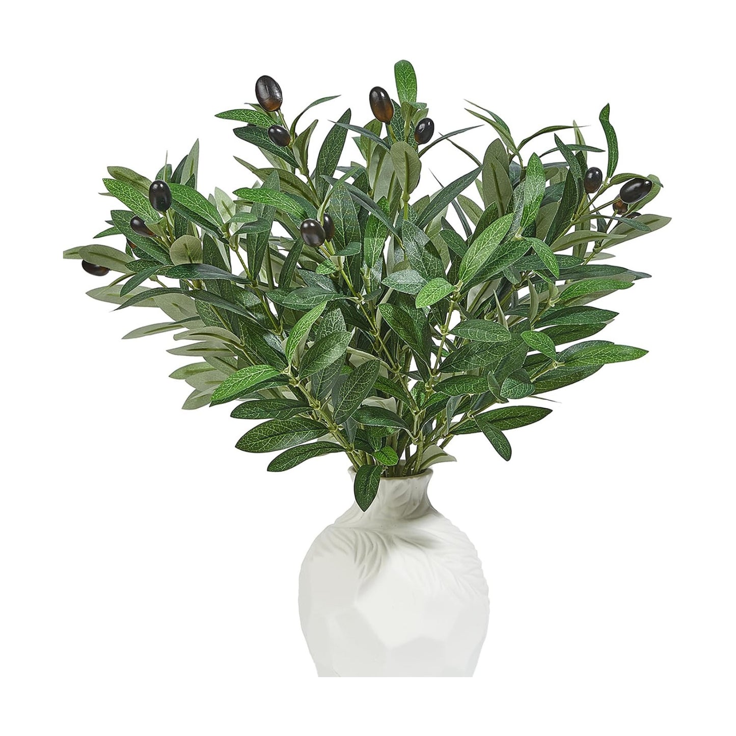 Olive Tree Branches Greenery Stems Artificial Plants Faux Olive Branch / Green / 18 Inch / Set of 18