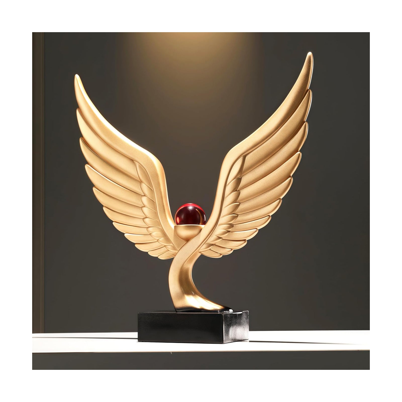 Crystal Ball Statue Resin Art Sculpture Frgurines Gift / Gold