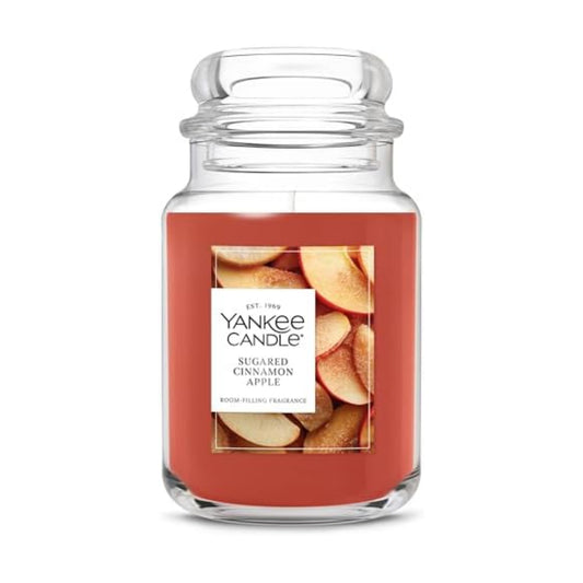 Yankee Candle Sugared Cinnamon Apple Scented Candle, 22oz Large Jar
