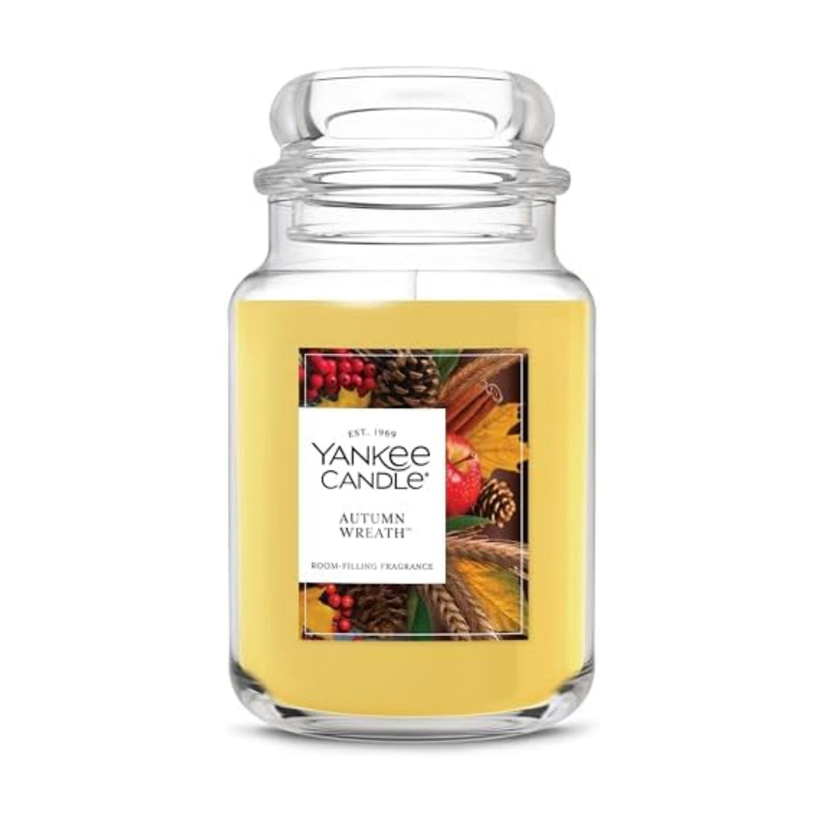 Yankee Candle Autumn Wreath Scented Candle, 22oz Large Jar