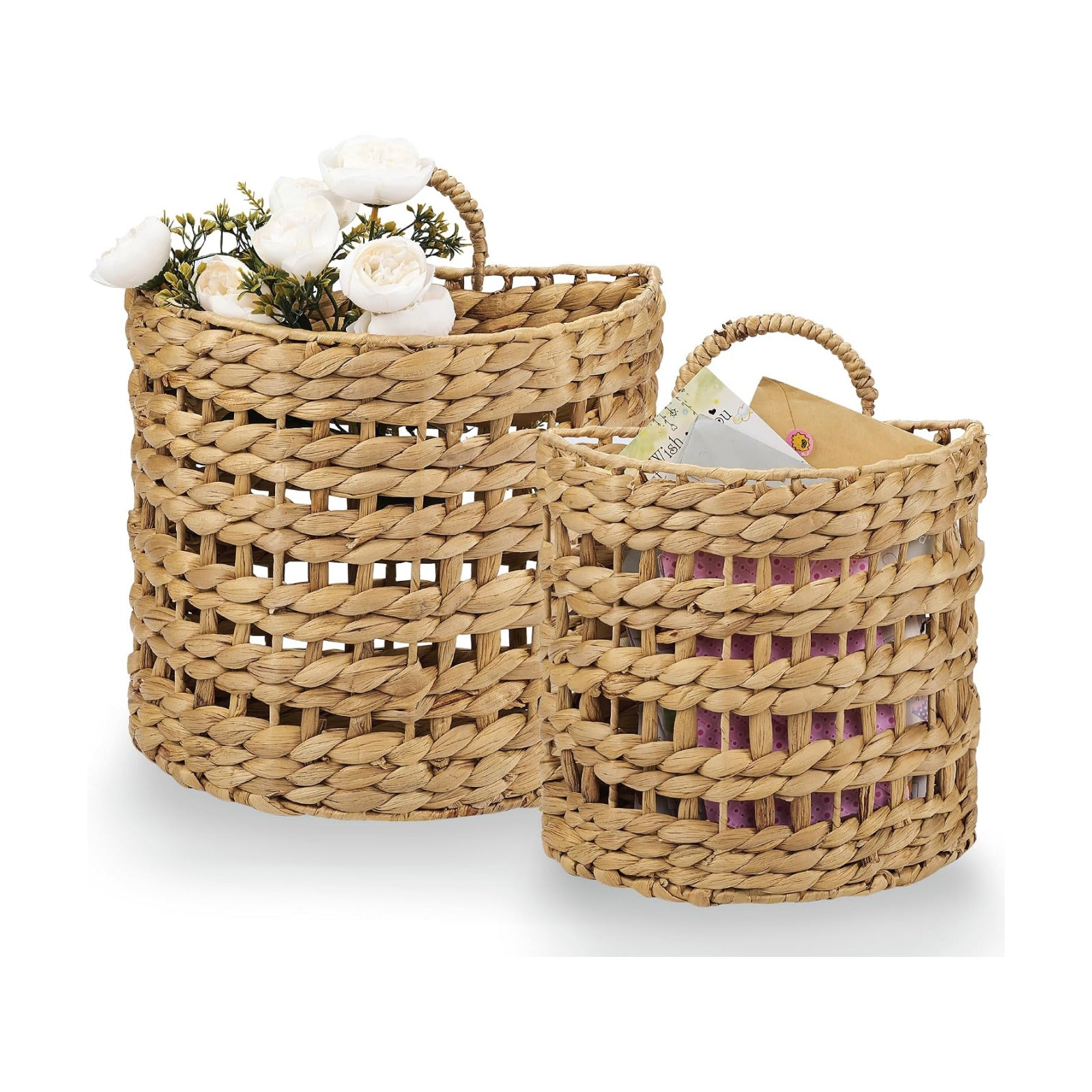 Woven Wall Baskets for Storage / Set of 2