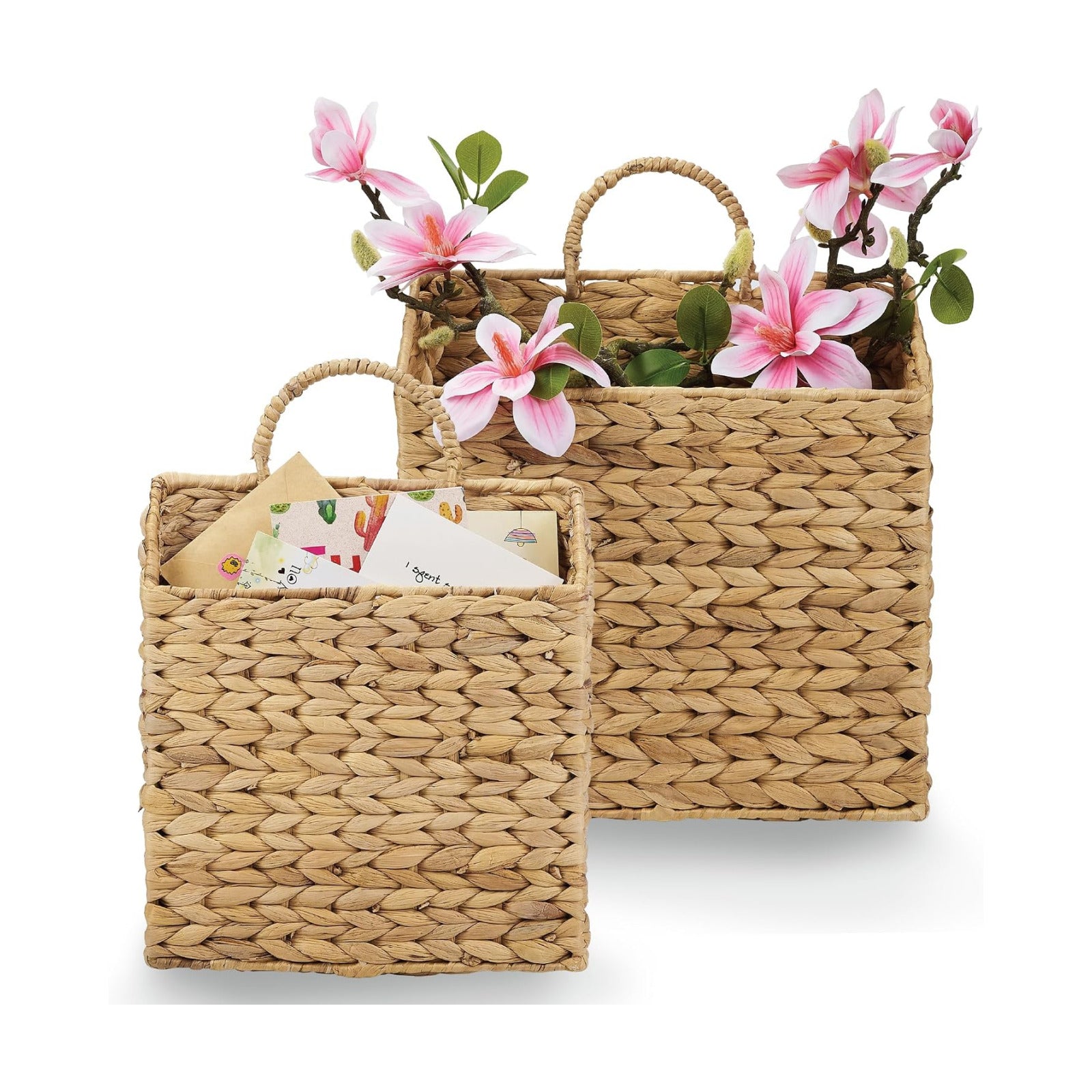 Woven Wall Baskets for Storage / Natural / Set of 2