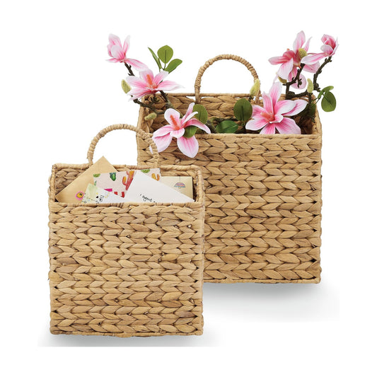Woven Wall Baskets for Storage / Natural / Set of 2