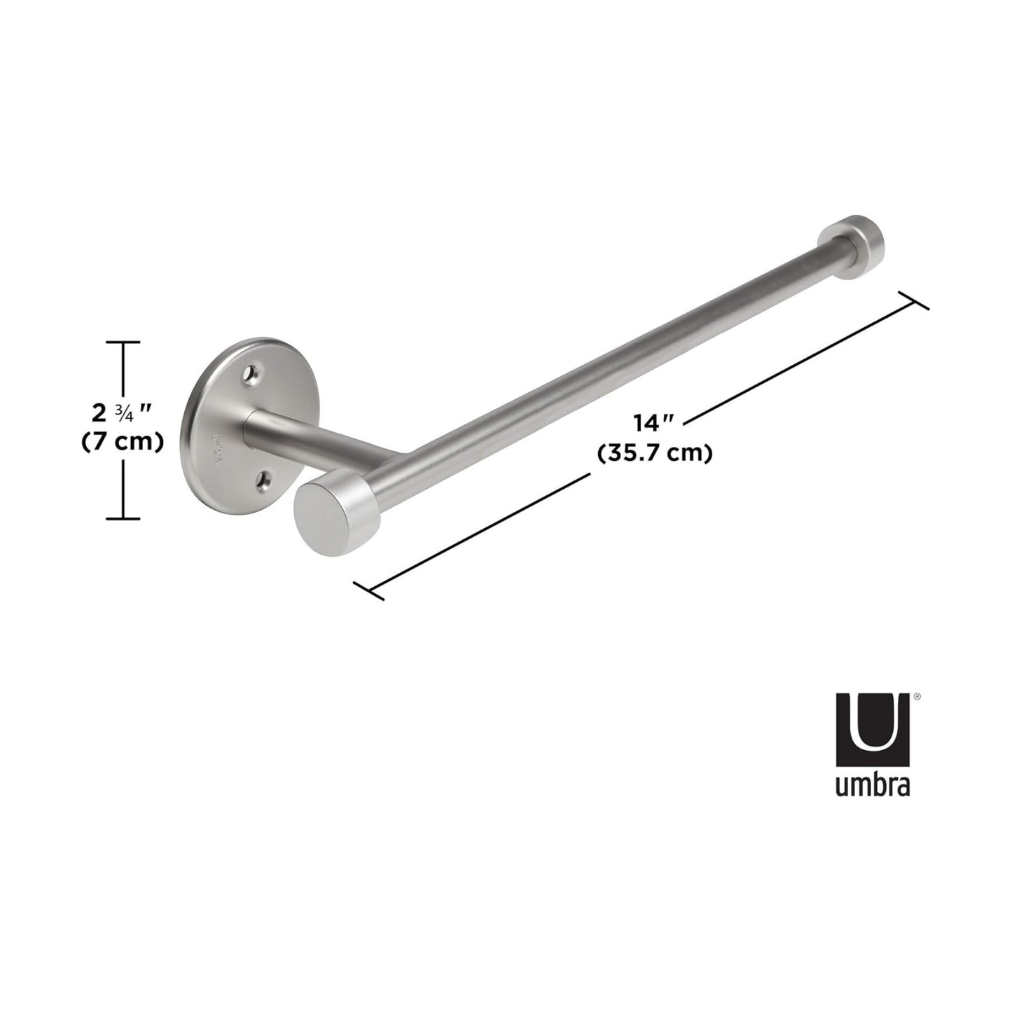 Umbra - 1009237-410 Cappa Paper Towel Holder – Modern Under Cabinet or Wall Mount Dispenser (Horizontal or Vertical)