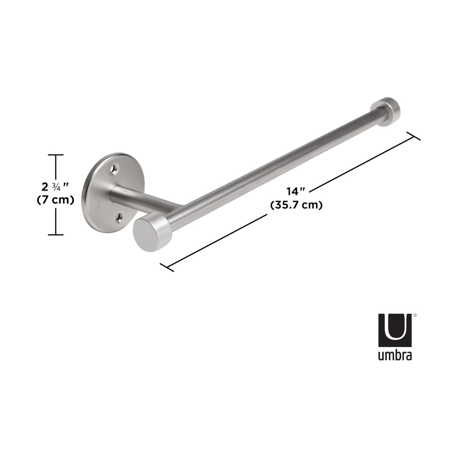 Umbra - 1009237-410 Cappa Paper Towel Holder – Modern Under Cabinet or Wall Mount Dispenser (Horizontal or Vertical)
