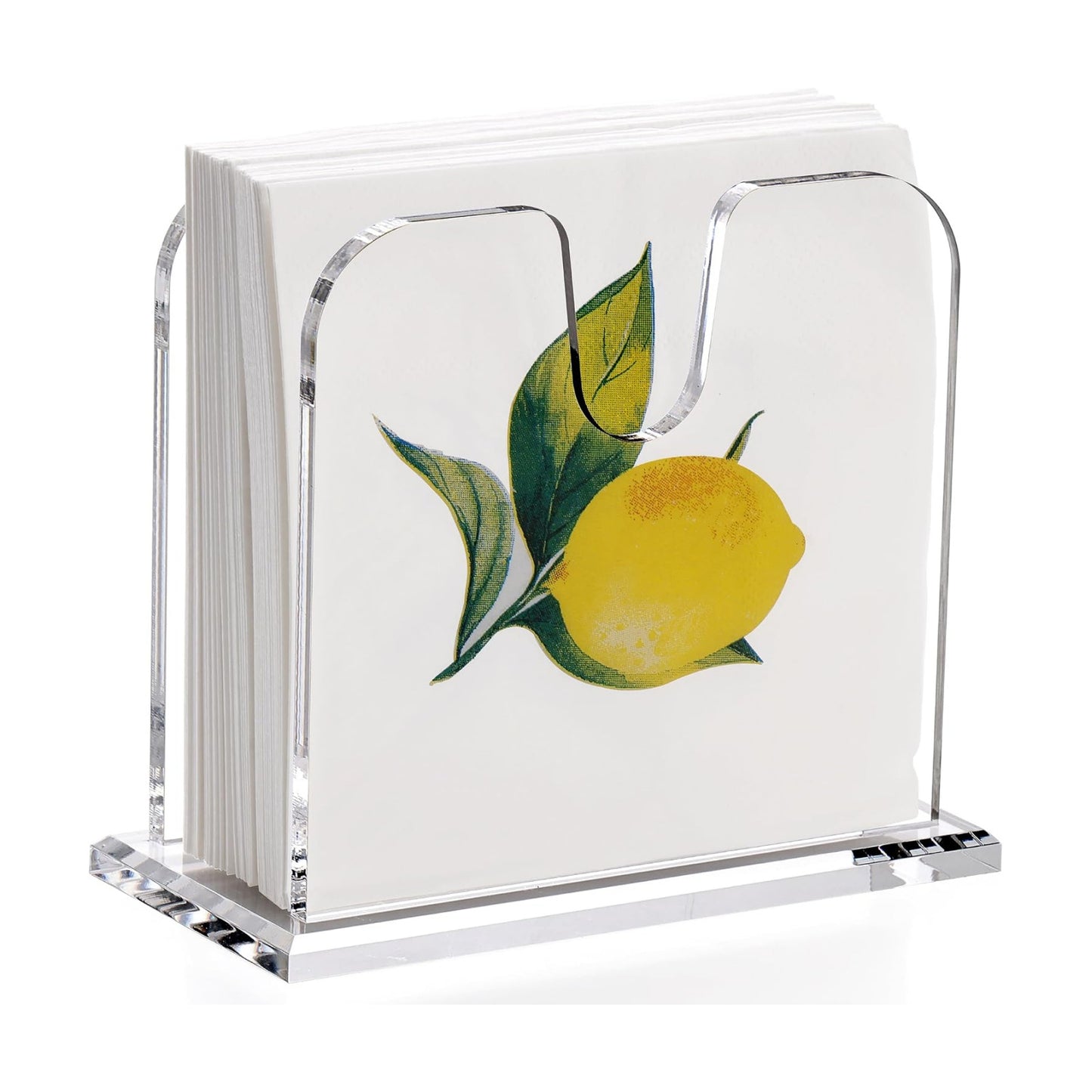 8mm Thickened base / 5.75 x 5 x 2.87 / Cocktail Napkin Holder / Clear