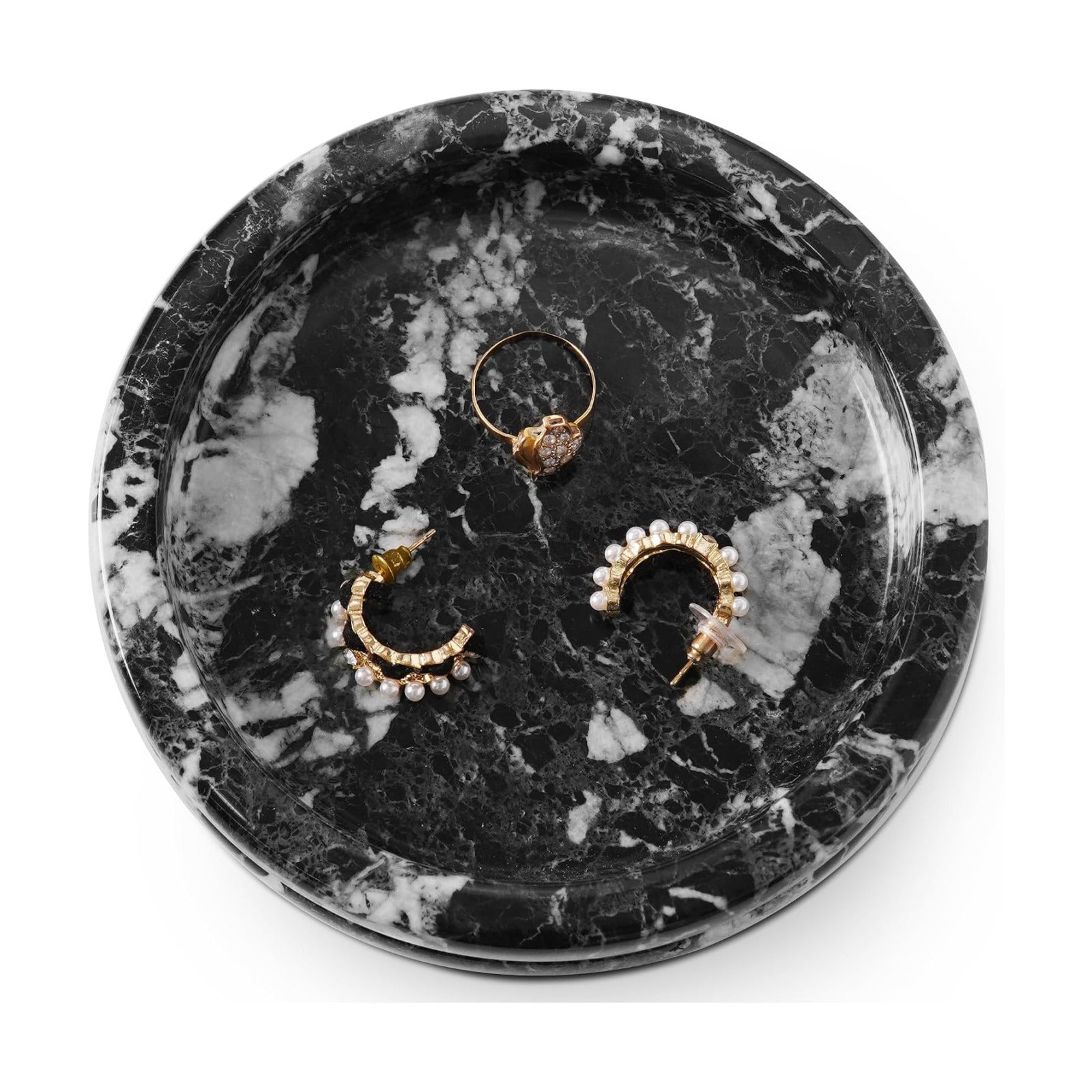 Key Tray / Candle & Trinket Dish / Black / 5 Inch