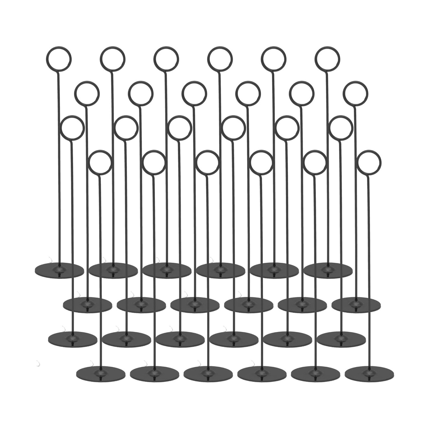 Urban Deco 24PK Table Number Holders Place Card Holders 12 Inch Table Card Holders Steel Card Holders for Photos, Food