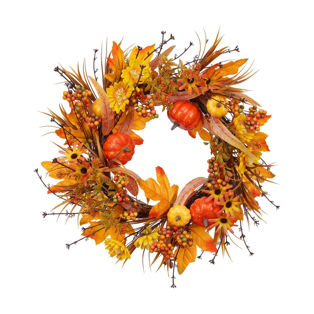 19In Fall Wreaths Front Door Decor for Home Autumn Thanksgiving