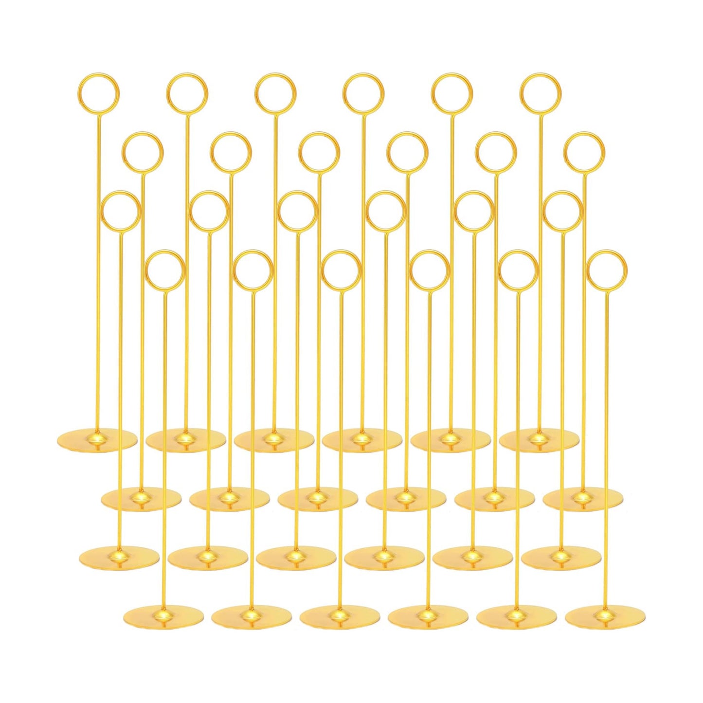 Urban Deco 24PK Table Number Holders Place Card Holders 12 Inch Table Card Holders Steel Card Holders for Photos, Food