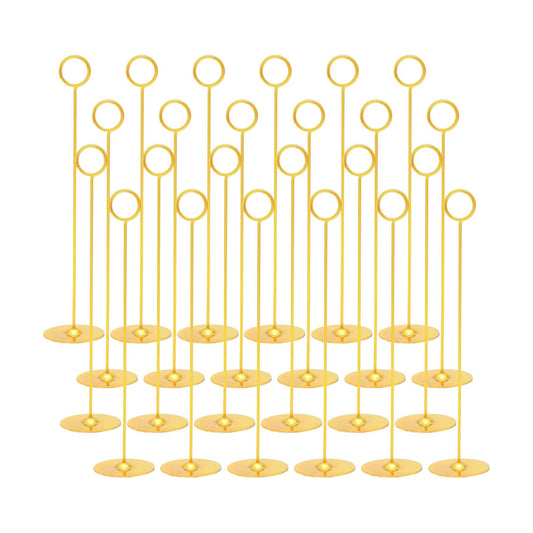 Urban Deco 24PK Table Number Holders Place Card Holders 12 Inch Table Card Holders Steel Card Holders for Photos, Food